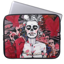 camarillo, nichole camarillo, fine art, illustration, artistic laptop sleeve, laptop sleeve illustration, artistic macbook sleeve, what's a girl to do, skull art, dark art, nicholecamarillo.com, mexican art, painting, female artist, laptop sleeve, laptop case, artistic laptop case, custom laptop case, creative laptop case, creative, artistic, christmas gifts, back to school, art for laptops, laptop art, laptop cover art, macbook sleeve art, macbook case art, victorian dress, gun, suicide, hearts, black and white art, couvade, [[missing key: type_fuji_electronicsba]] with custom graphic design