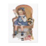 Girl Sewing Dollies Post Card
