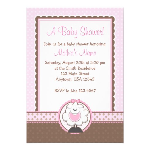 girl_sheep_pink_brown_baby_shower_invitations ... girl_sheep_pink_brown_baby_shower_invitations ...