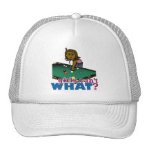 Girl Shooting Pool Mesh Hat