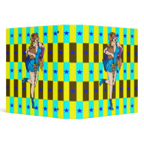 Girl Shops For Gifts 3 Ring Binder