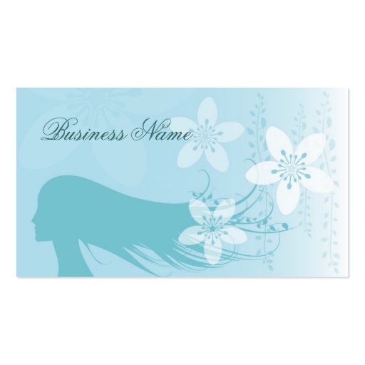 Girl Silhouette Business Card (front side)