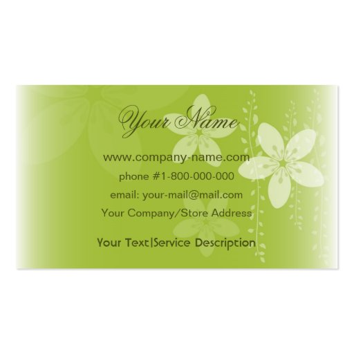 Girl Silhouette Business Card Template (back side)