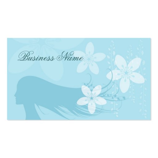 Girl Silhouette Business Cards (front side)