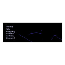 Girl silhouette in blue - Skinny Business Card Templates