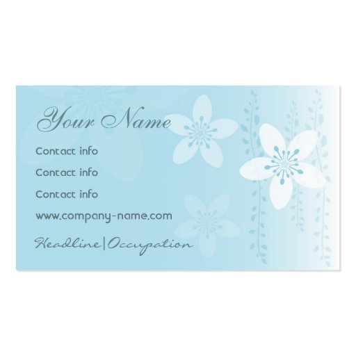 Girl Silhouette Series Business Card Templates (front side)
