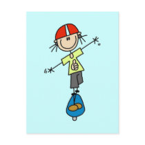 Girl Skateboarder Tshirts and Gifts postcards by stick_figures Girl Skateboarder Tshirts and Gifts postcards