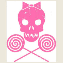 Girl Skull Pink t-shirts