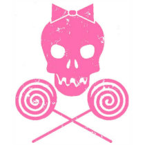 Girl Skull Pink t-shirts by stuartmoore Girl Skull Pink t-shirts