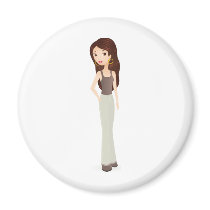 Girl Smile magnets