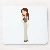 Girl Smile mousepads