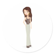 Girl Smile stickers