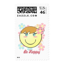 Girl Smiley Postage postage