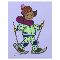 Girl Snow Skiing