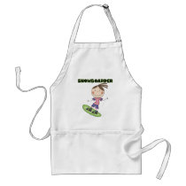 Girl Snowboarder Tshirts and Gifts aprons