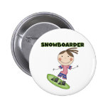 Girl Snowboarder Tshirts and Gifts Buttons