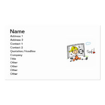 Girl Soccer Goal Keeper T-shirts and Gifts Business Card