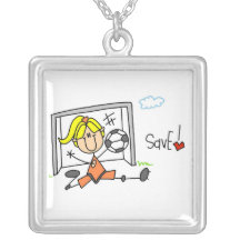 Girl Soccer Goal Keeper T-shirts and Gifts Pendants