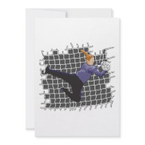 girl soccer goalie save custom invitations