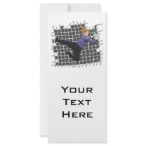 girl soccer goalie save custom rack cards