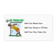 Girl Soccer Goalie T-shirts and Gifts Custom Shipping Label