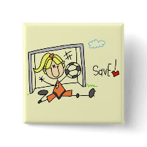 Girl Soccer Goalie Tshirts and Gifts buttons