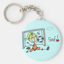 Girl Soccer Goalie Tshirts and Gifts Keychain