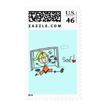 Girl Soccer Goalie Tshirts and Gifts Stamps
