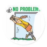 Girl Soccer Goalie Tshirts and Gifts Round Stickers
