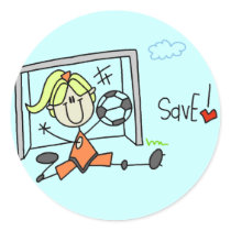 Girl Soccer Goalie Tshirts and Gifts stickers by stick_figures Girl Soccer Goalie Tshirts and Gifts stickers