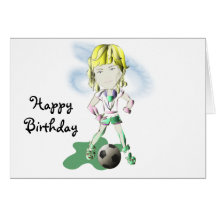 Girl Soccer Player Art Cards