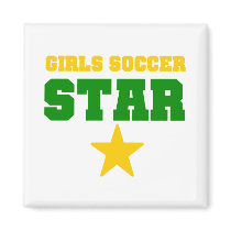 Girl Soccer Star magnets by soccershirtshop Girl Soccer Star magnets
