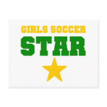 Girl Soccer Star postcards