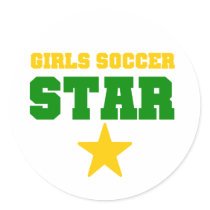 Girl Soccer Star stickers by soccershirtshop Girl Soccer Star stickers