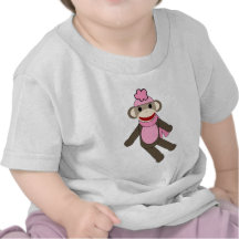 girl sock monkey shirts