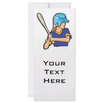 girl softball baseball player graphic rack card design