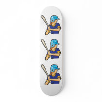 girl softball baseball player graphic skateboard deck