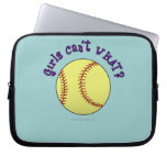Girl Softball-Purple Text Computer Sleeves