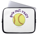 Girl Softball-Purple Text Laptop Sleeves