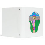 Girl spitting pitcher vinyl binders