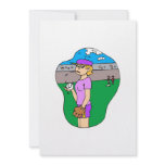 Girl spitting pitcher custom invite