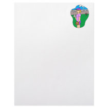 Girl spitting pitcher letterhead template