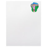 Girl spitting pitcher letterhead template