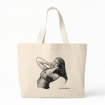 Girl stretching bags