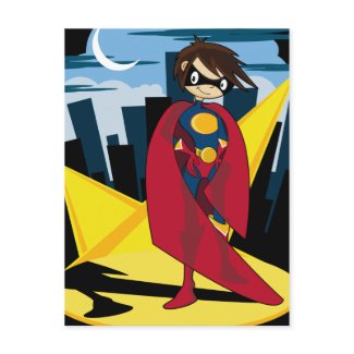 Girl Superhero Postcard postcard