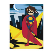 Girl Superhero Postcard