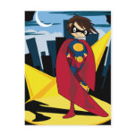 Girl Superhero Postcard