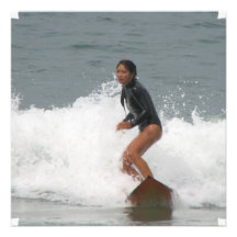 Girl Surfing Invitations