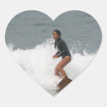Girl Surfing Sticker