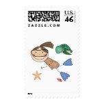 Girl Swimming T-shirts and Gifts Postage Stamp